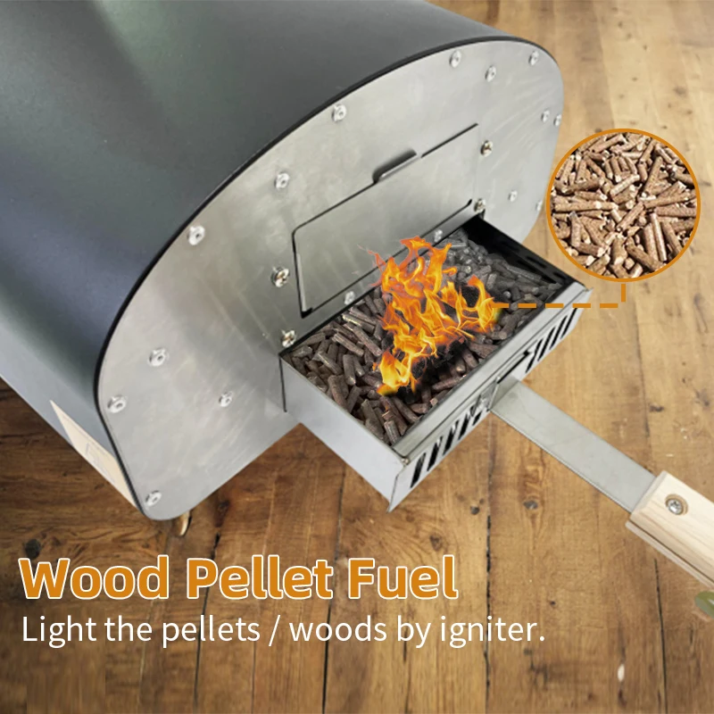 Outdoor Firewood Making Pellet 12 Inch Balcony Portable Pizza Oven for Sale