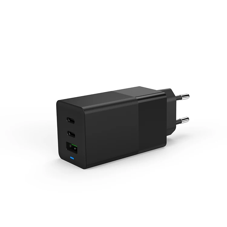 3 port 2c1a gan 65w usb c pd pps fast charge laptop tablet mobile wall charger with kc ce cb rohs fcc certificate