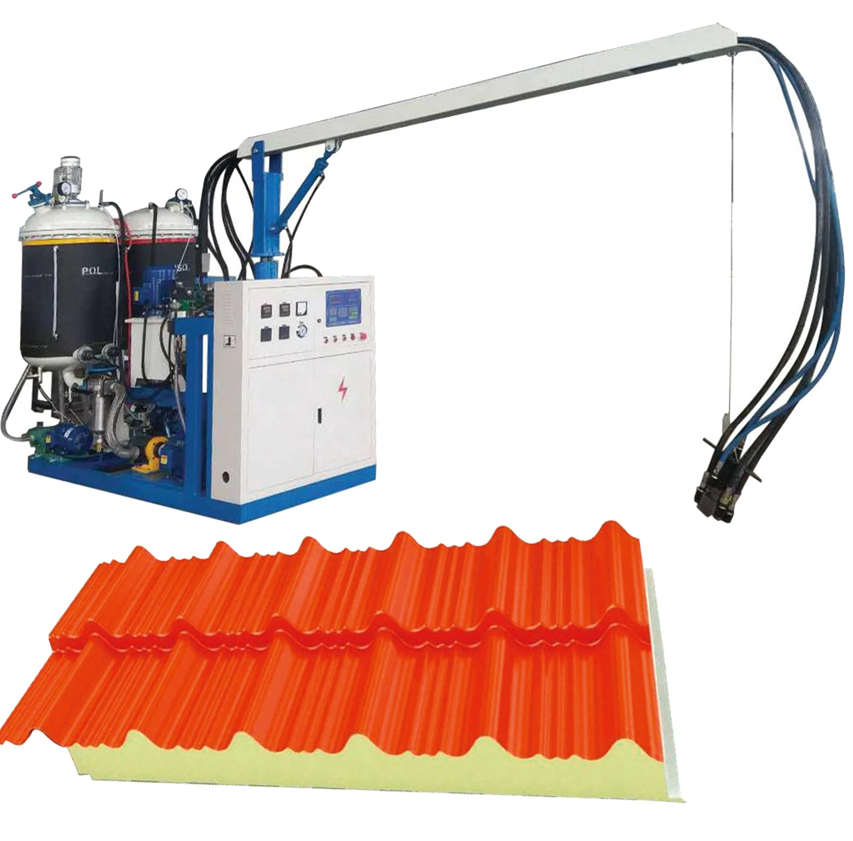 Машина для впрыска пенополиуретана высокого давления для стеновых и кровельных изоляционных панелей