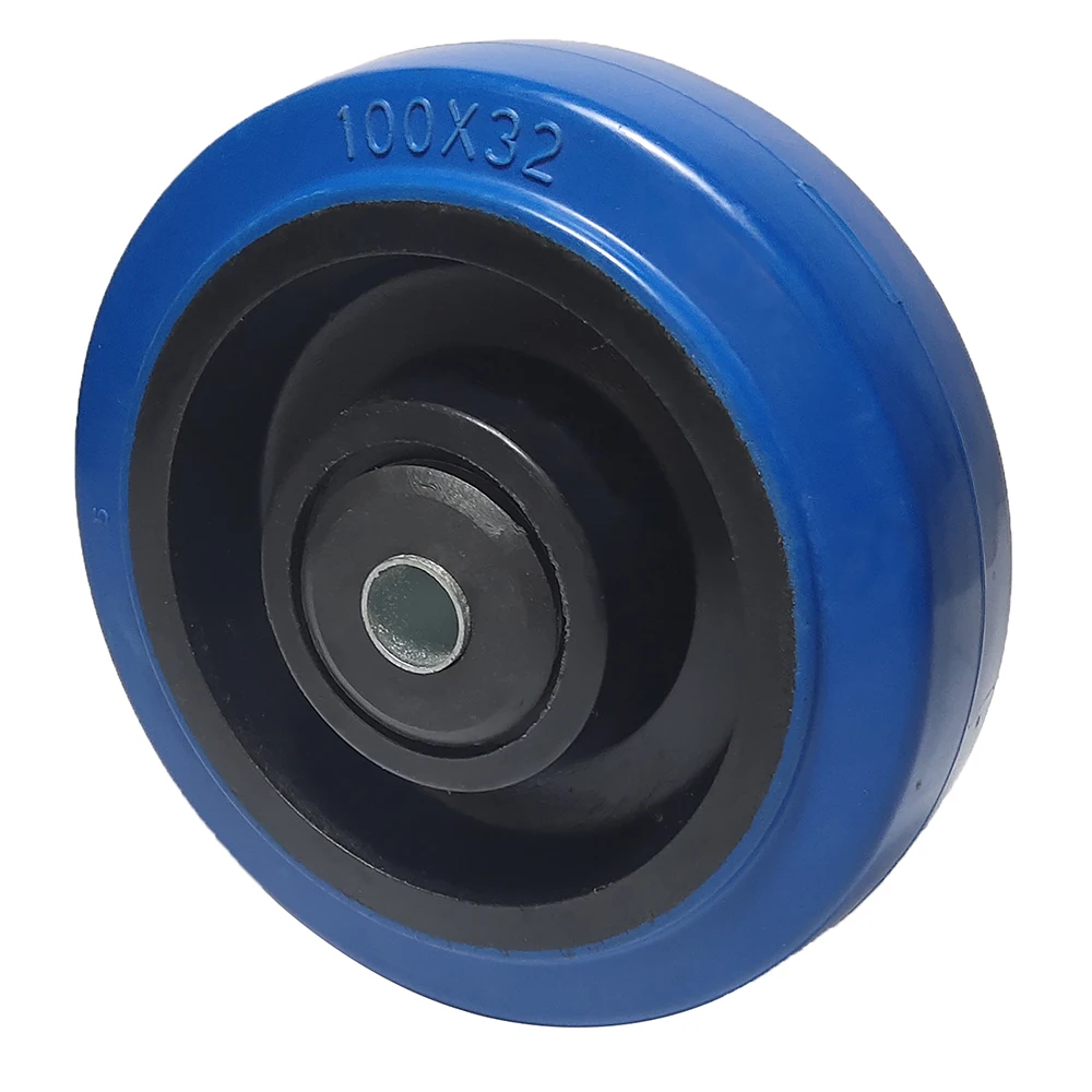 Industrial Elastic Rubber Caster soft tread Wheel With dust cover low rolling resistance