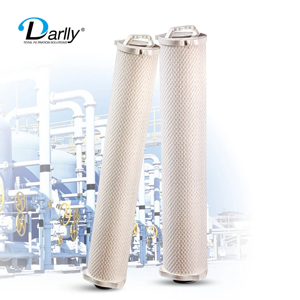 Liquid Filtration Darlly PHF Series High Flow Pleated Filter Cartridge Larger Diameter 40'/60' For Power Plant