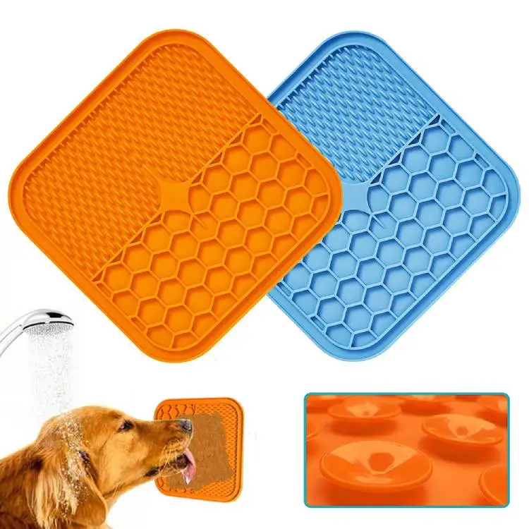 
Amazon Best Selling Easy Clean Silicone Slow Feeder Dog Licking Mat Pet Lick Mat for Dogs 