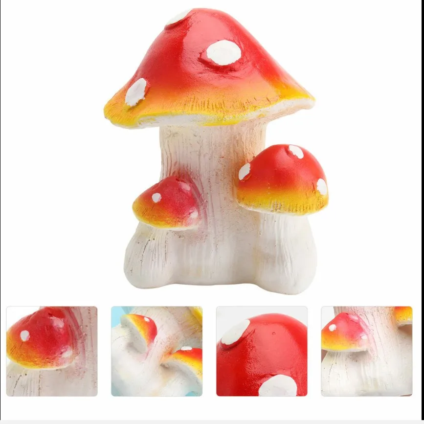 artificial mushroom Lifelike Decorative Artificial Plastic Fake vegetable for Easter