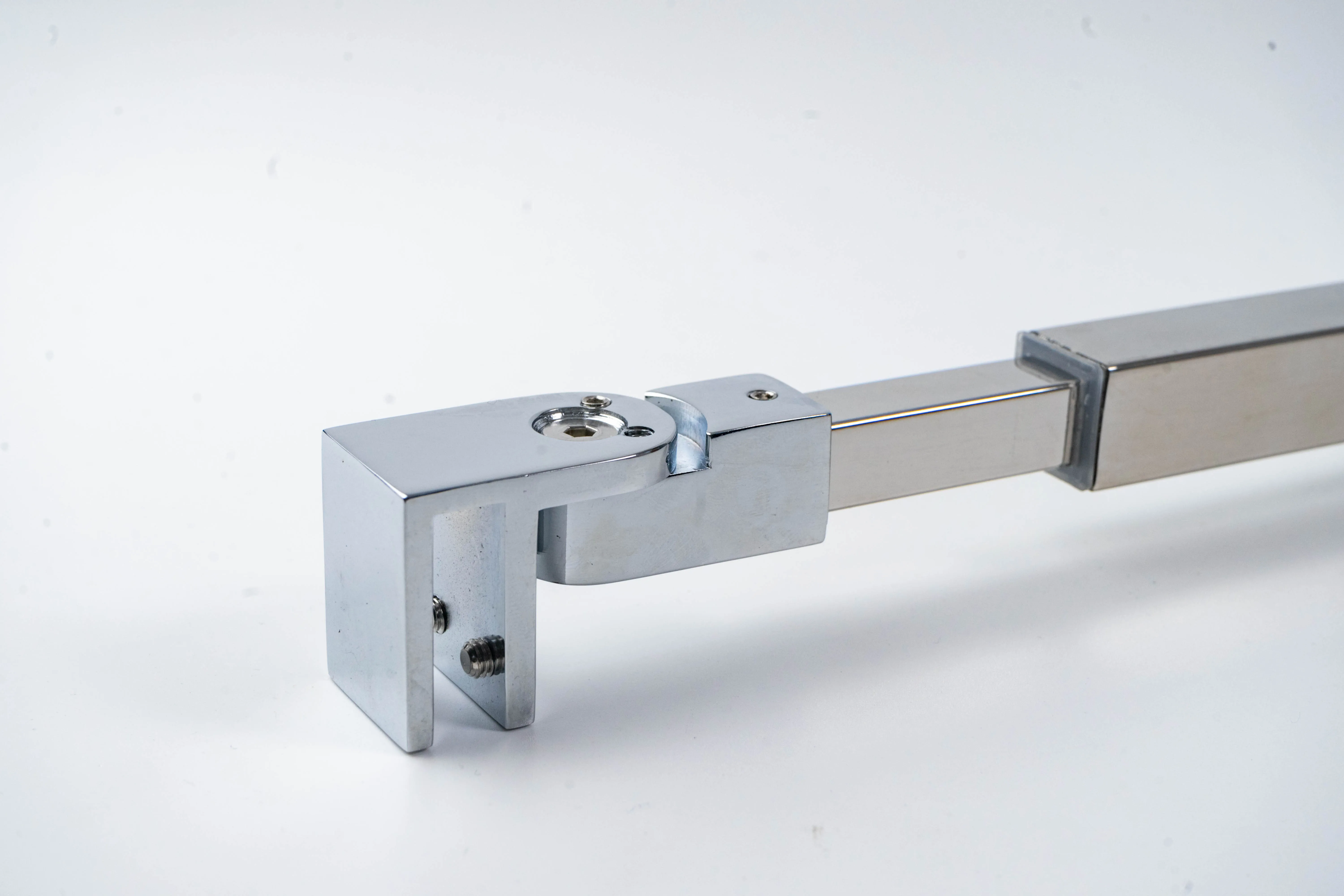 Hydrorelax Stainless Steel Frameless Shower Door Fixed Panel Wall-to-Glass Support Bar