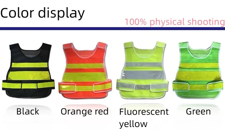 Customized Mesh Lattice Reflective Safety Vest for Night Traffic Patrol with Logo Printing