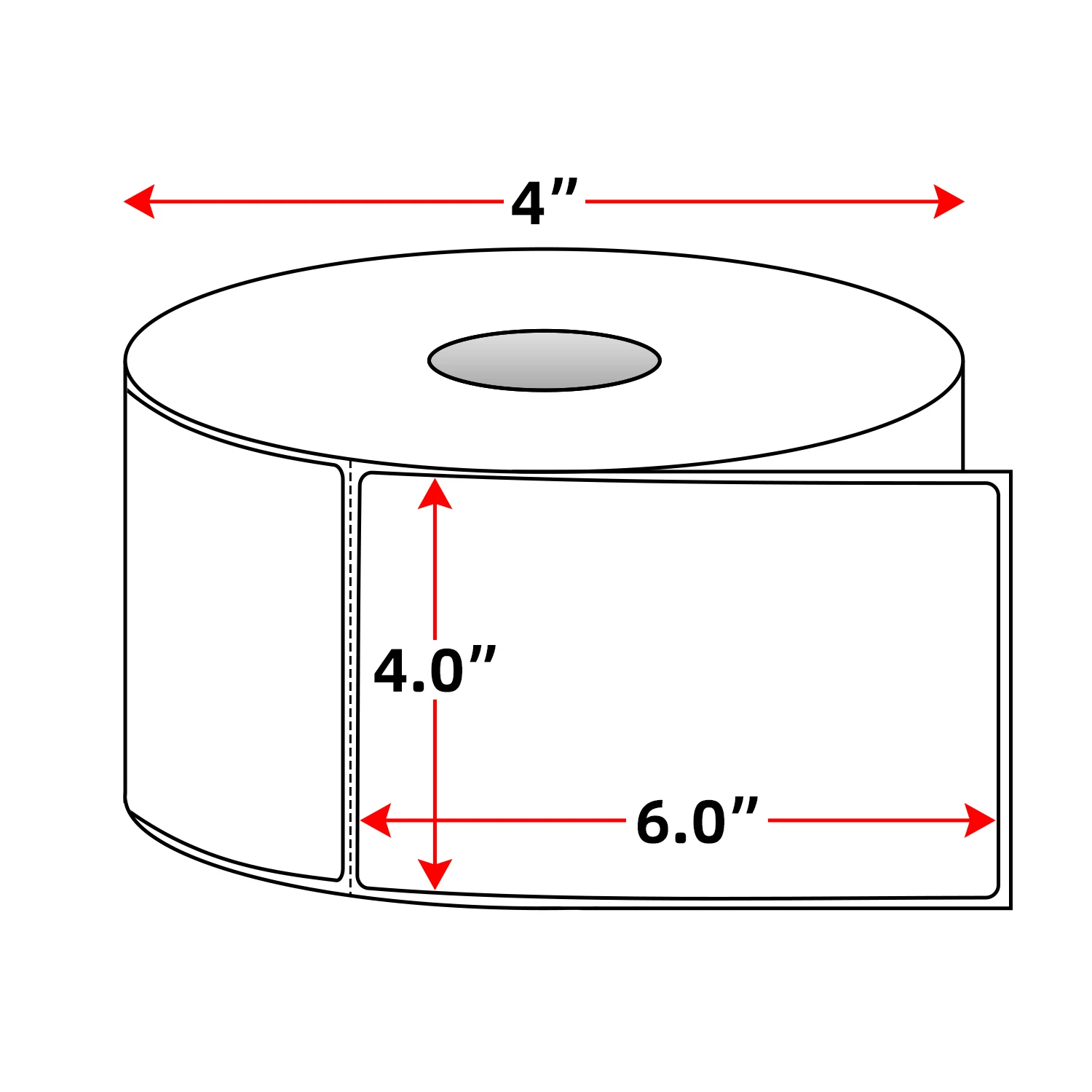 LIKEXIN Custom 4x6 Size Sticker Self Adhesive 4*6 Inch coated Thermal Label  Coating Paper jumbo Roll Shipping Material printing