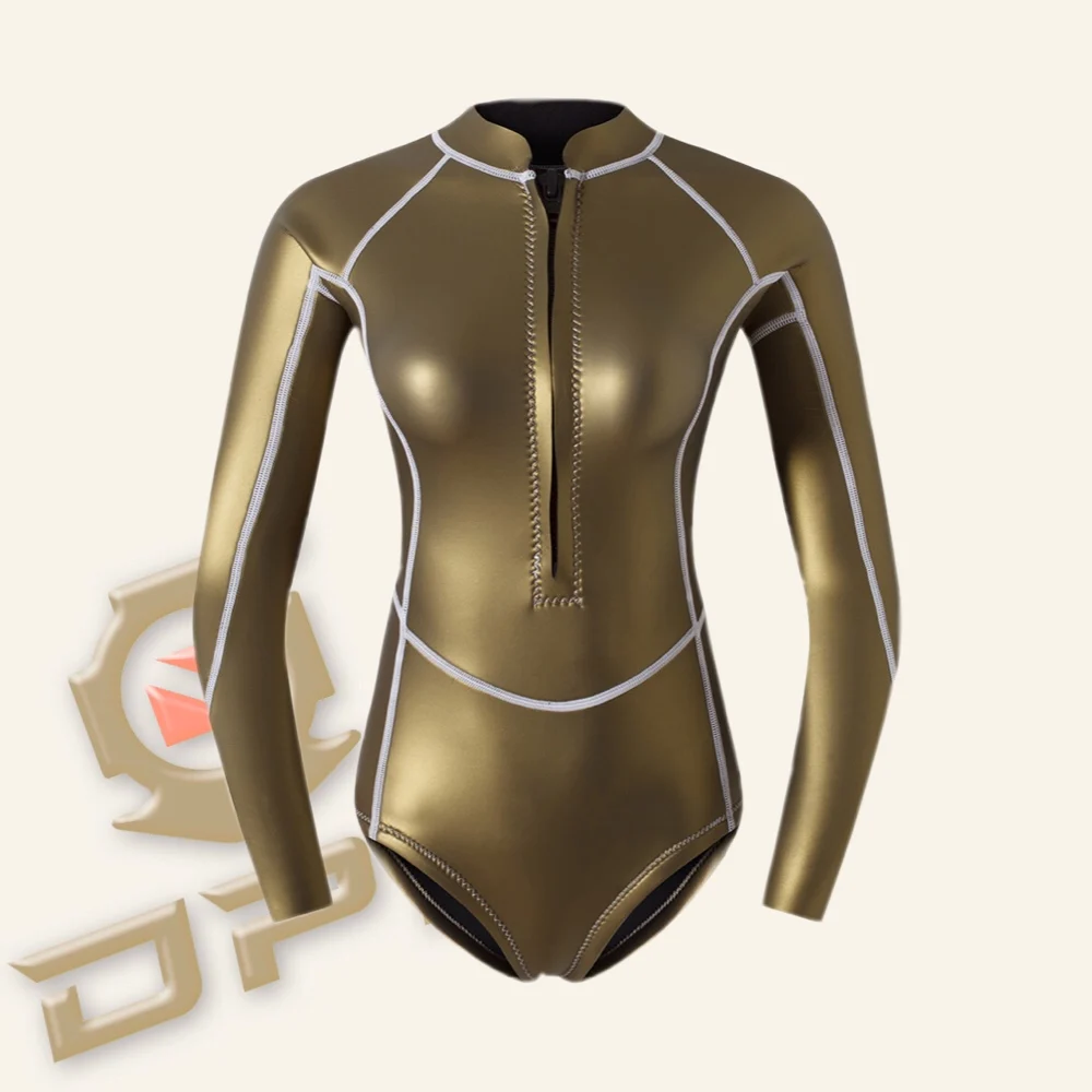 DPR 2020 Gold colour Neoprene women wetsuit 2/3mm smooth skin