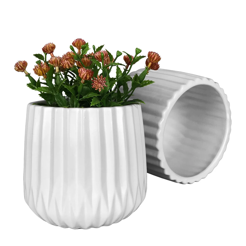
Wholesale cheap ceramic round multiple sizes ceramic plant pots for Shopping mail decoration 