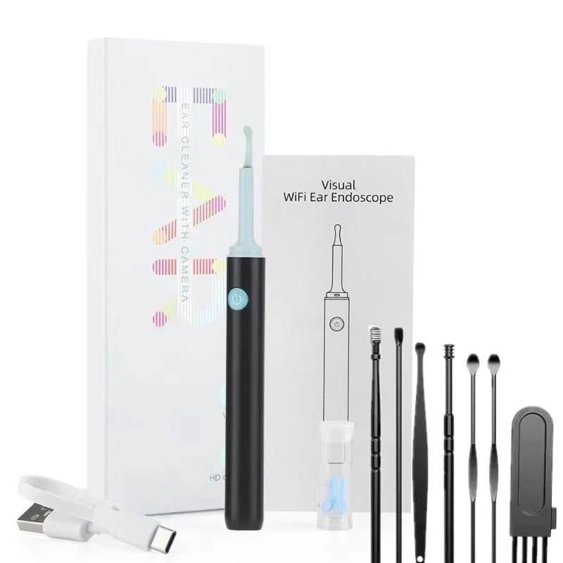 Electric Earwax Removal Wifi Ear Cleaner Otoscope Visible Earpick 1080p Wireless Ear Pick Tool
