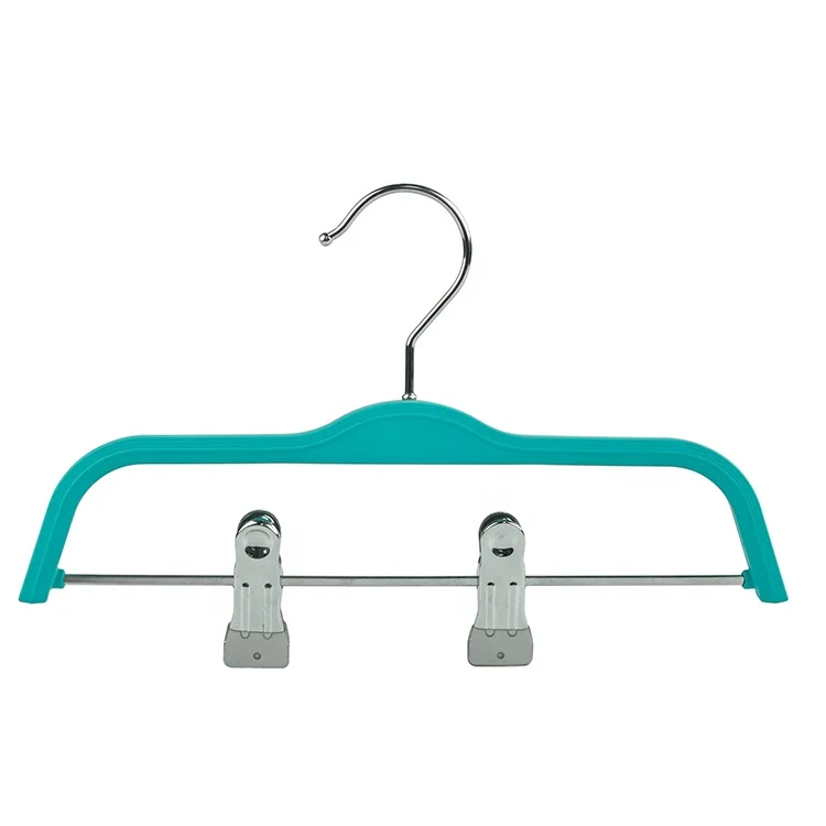 Guilin Lipu Factory Custom Logo Anti Slip Clips Abs Rubber Coating Kids Pants Hanger Wholesale Plastic Baby Hangers