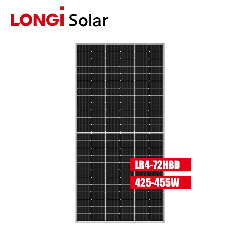 GTJ-3 LONGI LR4-72HBD солнечная панель Longi 445w Tier 1 455 Вт полуэлементный PV модуль для продажи 425w 430w 440w 450w MONO 144