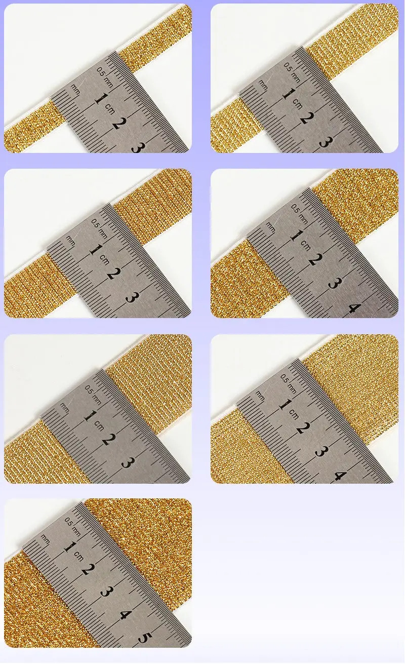 1-4cm 5cm Gold Silver Metallic Jacquard Elastic Band For Underwear Waistband Elastic
