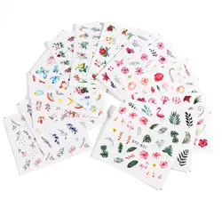 3D Nail Art Sticker Decals Leaves Water Transfer Decal Sliders Tips Wrap Salon Manicure Decoration