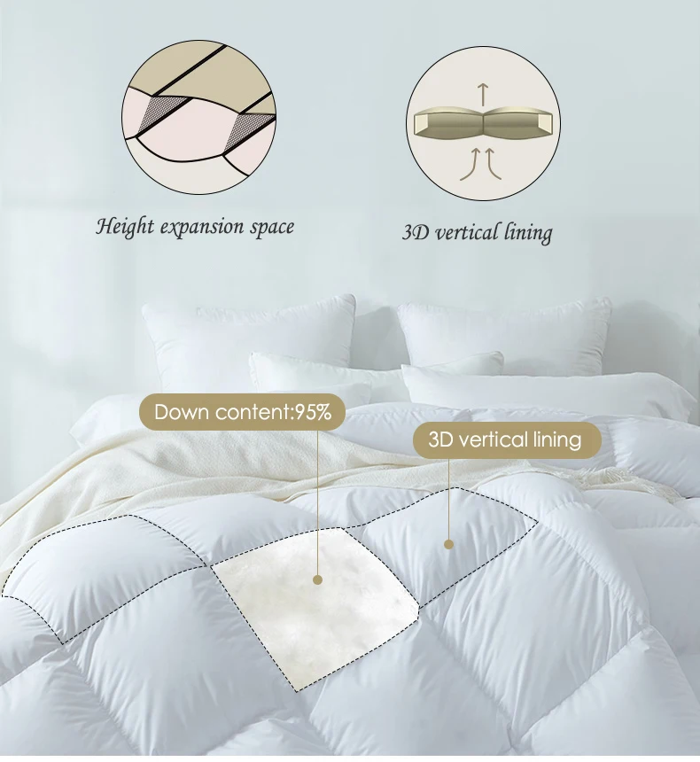 
Highly acclaimed hotel duck duvet wholesale / luxury duvet 