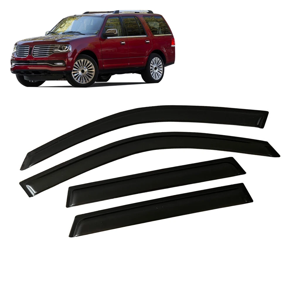 For LINCOLN NAVIGATOR 1998-2016 Car Side Window Visor Sun Rain Guard Shade Shield Shelter Protector Cover Sticker Accessories