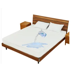 China wholesale truck quilted waterproof bed cover bedbug fabric mattress protector double