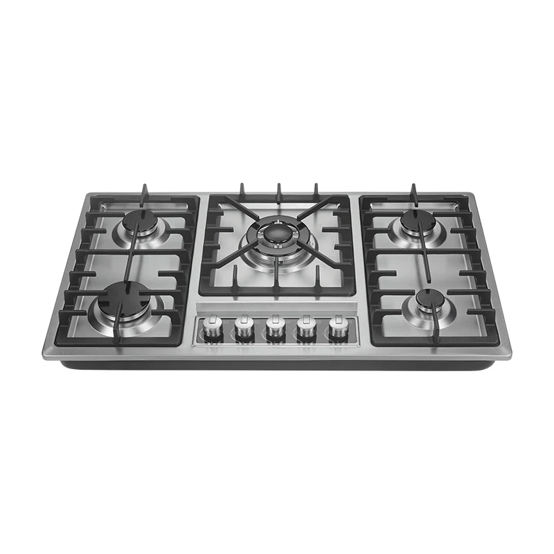 Factory wholesale stainless steel kitchen appliance gas stove five burner built in gas hob household gas stove
