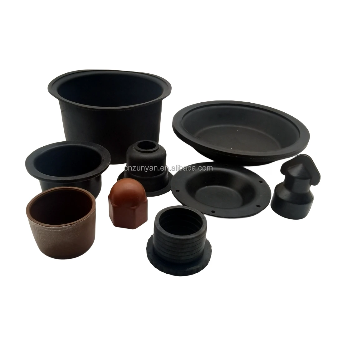 Black Fabric Reinforced Rubber Rolling Diaphragm Cups Brake Rubber Diaphragms