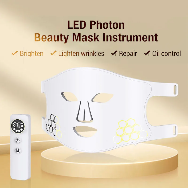 2024 OEM Led Mask Face Silicon Red Infrared Portable Rechargeable Wireless Silicone Led Mask