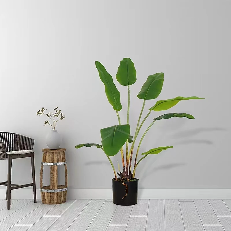 Hourpark Home Garden Ornaments Plastic Plant Sets Outdoor Artificial Bonsai With Potted Anti-UV Artificial Plants