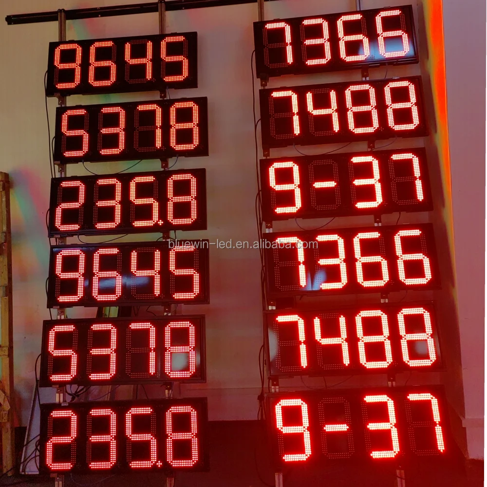 Светодиодный экран wifi 7-сегментный дисплей 8 888 светодиодный знак цены на газ производители