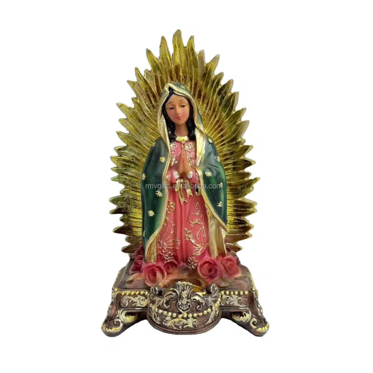 Gifts And Crafts Resin Church Home Decor Religious Catholic Figurine Resin Religious Sculpture Candle Holder
