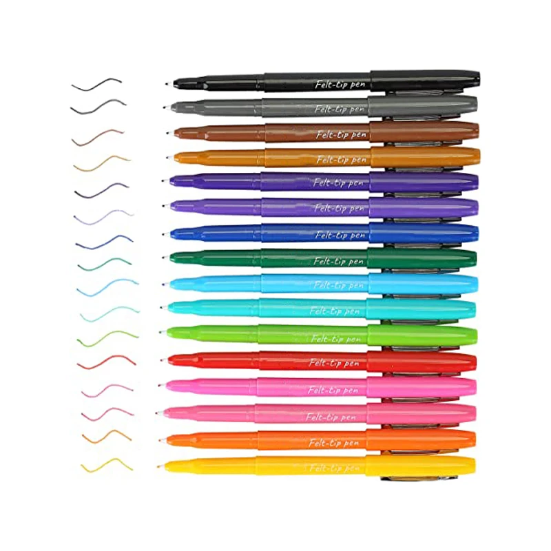 Kids Students Drawing Writing Plus Pen Felt Tip Water Pen Custom Art Painting Markers Set