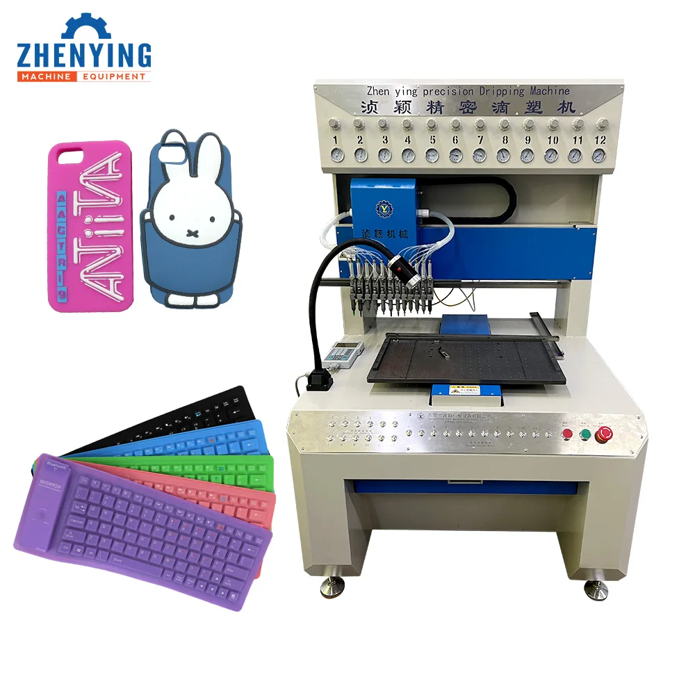 12 Colors Soft Rubber PVC Patch /Label Automatic Dispensing/Making Machine/cup mat/zipper sliders