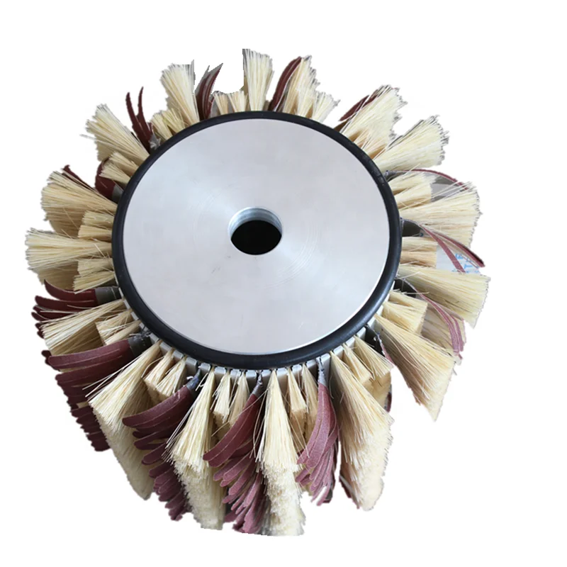 tampico roller brush  sander paper 240#Solid wood or base coated door panel sanding machine