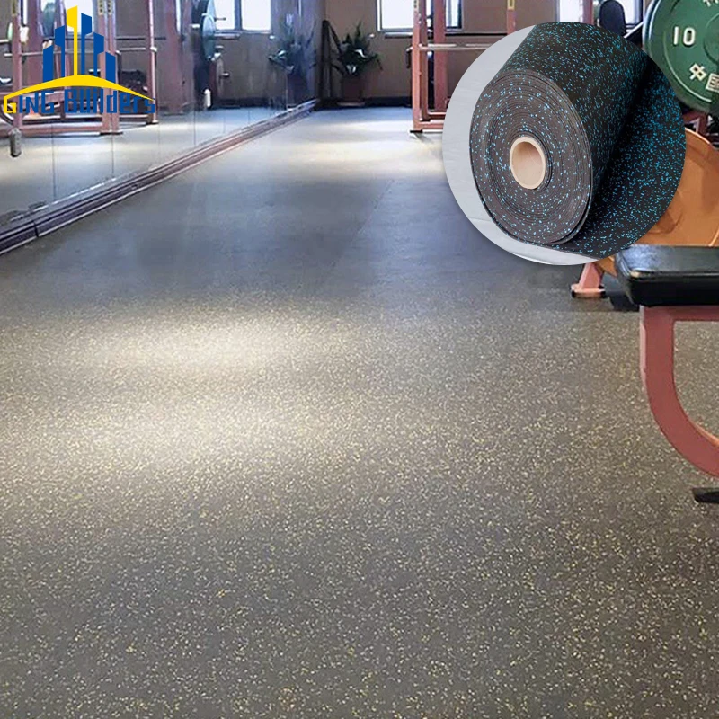 Gingbuilders Cheap High Quality Beige Garage Suelo Gimnasio Pvc Mats 20Mm 6Mm Rubber Outdoor Gym Flooring Roll Puzzle Boxing