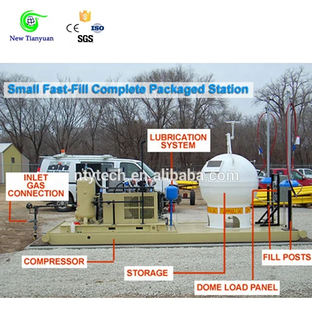 22000m3/day CNG Daughter Refueling Station Integrated High Efficient Gas Compressor