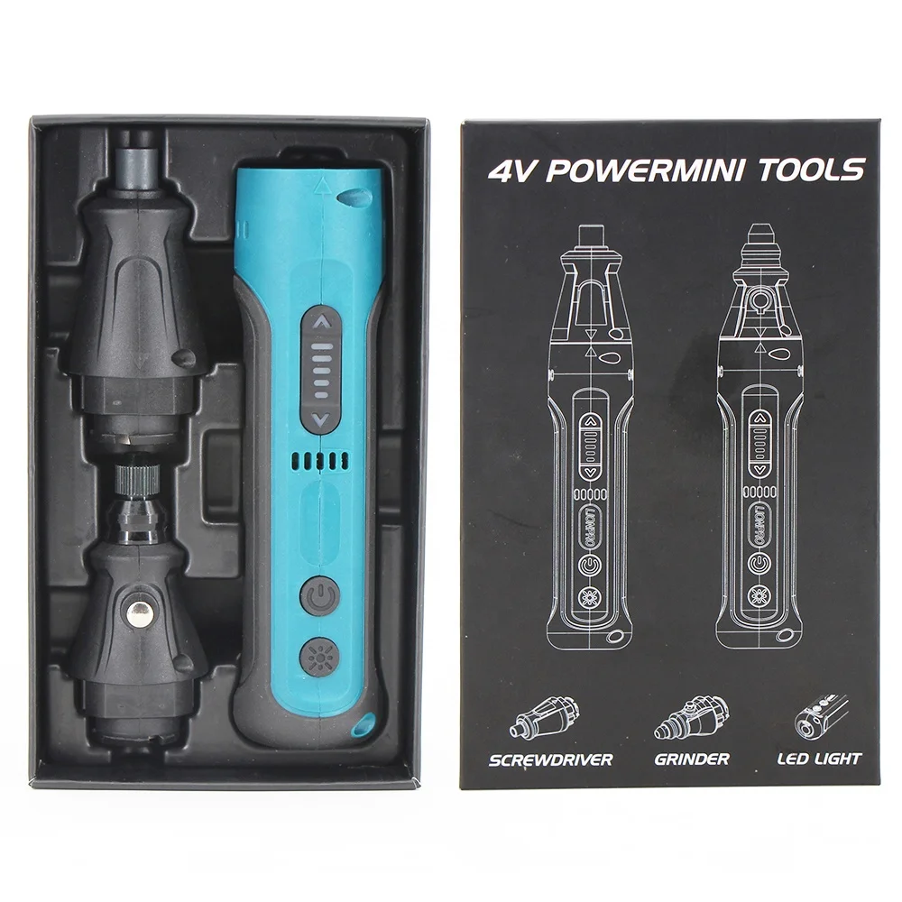 Wholesale mini electric angle grinder tool kit cordless rotary USB charging battery powered multi-purpose screwdriver for DIY