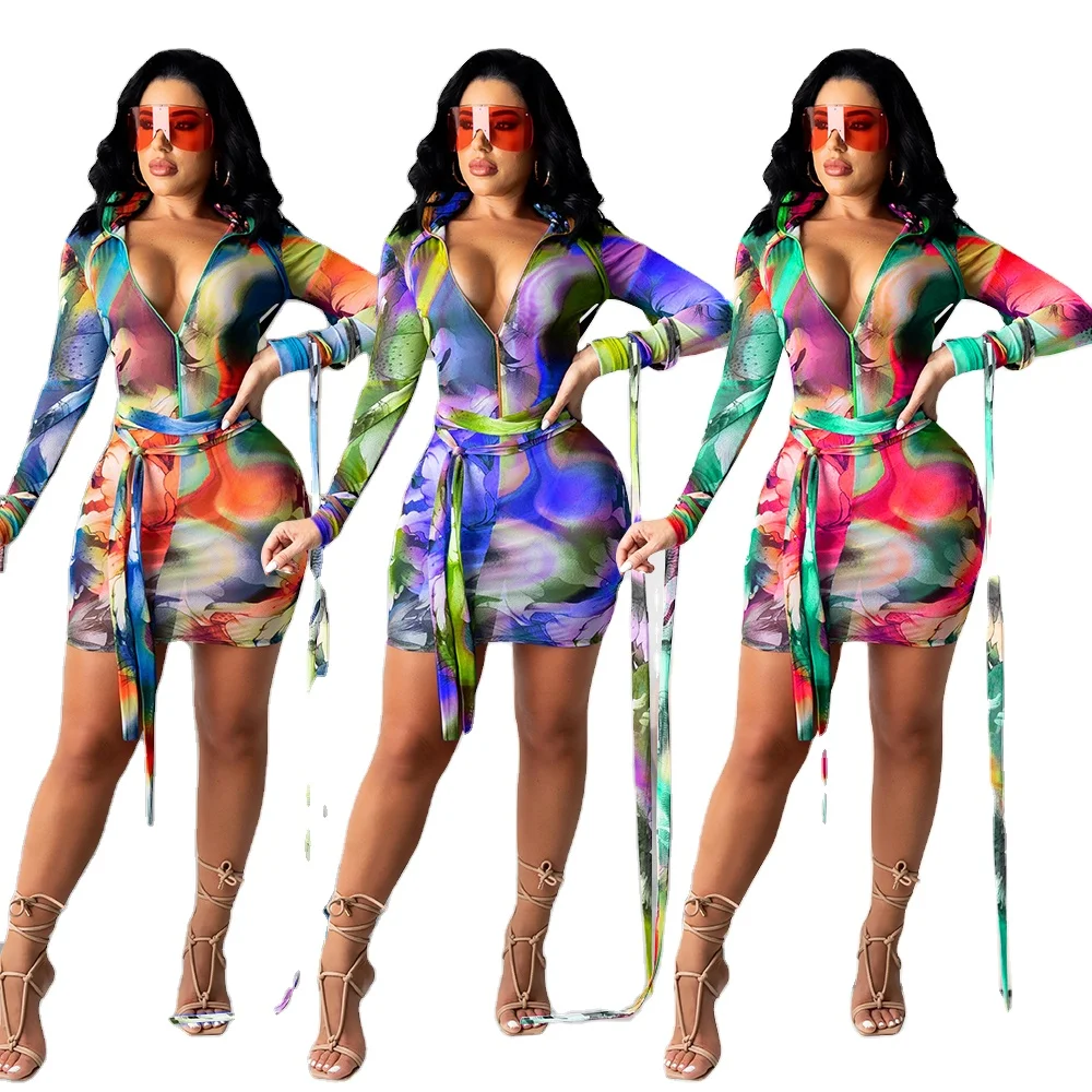 High-quality Polyester Tight Fitting Pink Blue Orange	 beach bohemian dresses