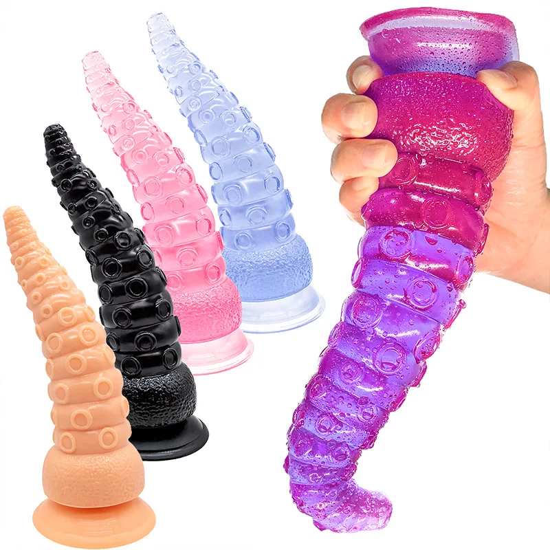 Jelly Dildos Transparent Octopus Dildos Wholesale Anal Sex Toys Butt Plug Large Thick Monster Dildos for Women