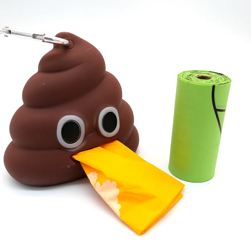 Factory Price Custom Poop -Shaped Pet Dog Poop Bag Holder Portable Dog Poop Bag Dispenser