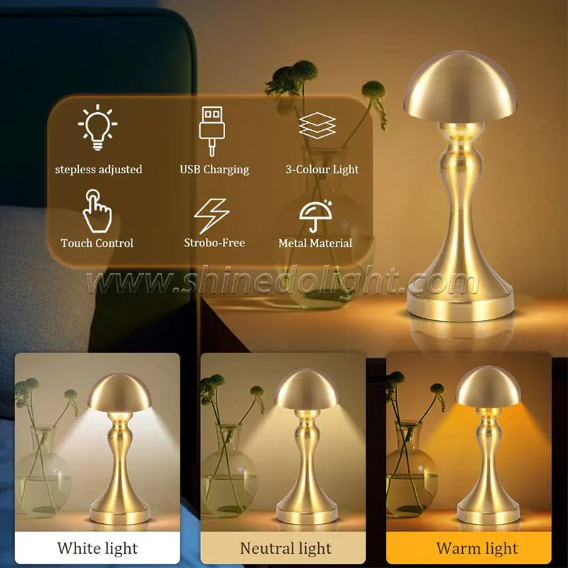 Novelty Creative Night light Sensor Colorful Mushroom Lamp Led Color Table Lamp