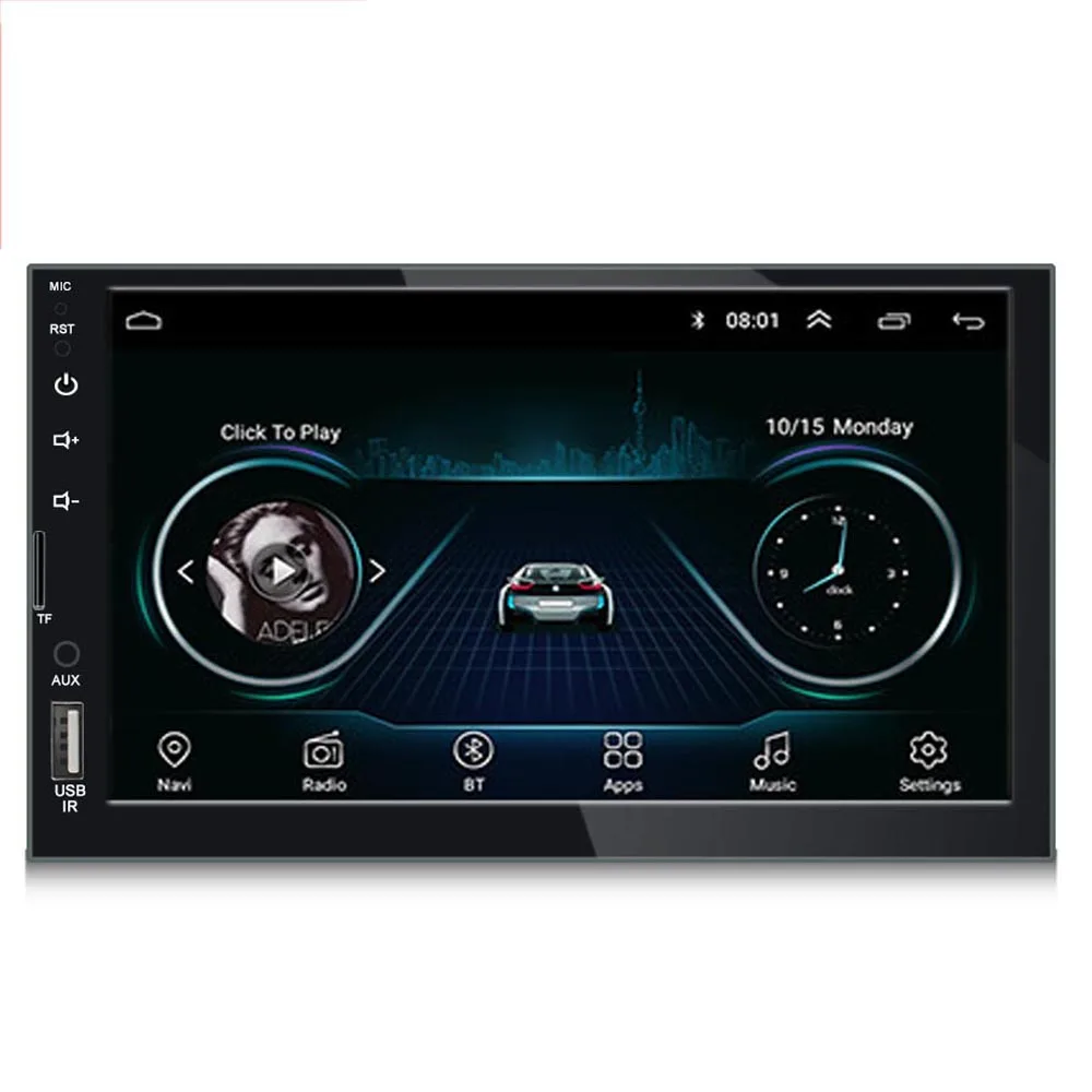 Universal Auto Radio MP4 MP5 Player Remote Control 7 inch 2 Din Car Radio with BT