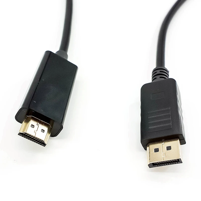 Customized 4K 30Hz 1.8m High Quality Display port DP To HDMI Adapter Converter Cable DP to HDMI Male To Male Cable support PC
