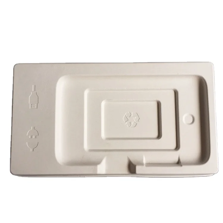 Sugarcane pulp packaging, bagasse pulp paper packaging tray for product packaging