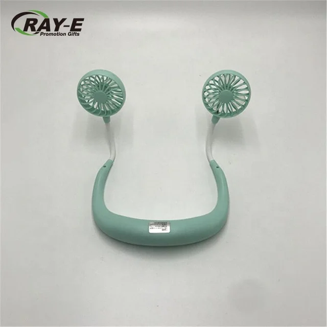 2019 New hot selling Mini Hands Free Neck Lazy Fan USB Sports Fan Outdoor Portable Wearable Sports Fan