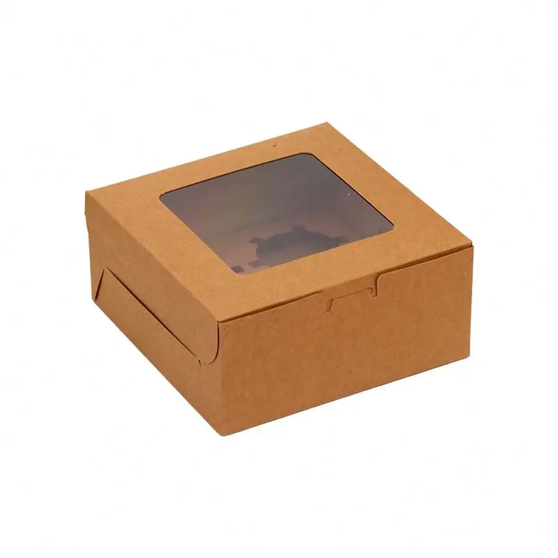 Boxes Cookies, Macarons And Cake With Windows Logo Moon Mooncake Packaging Box Cupcake In Bulk Paper Transparent Window