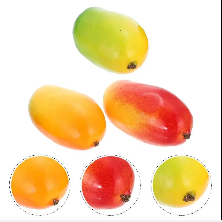 wholesale realistic cheap decorative fake fruit artificial mango with free sample