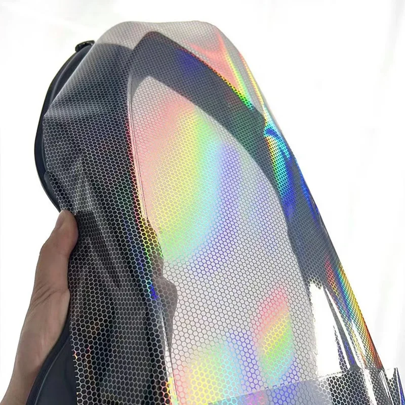 Led headlight Tint Film For Car Light Rainbow laser Rhombic honeycomb Lamp film Chameleon Headlight Taillight Film