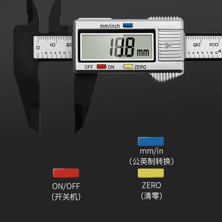 Wholesale Plastic Electronic Digital Caliper 0-150mm carbon fiber Jewelry Vernier Caliper