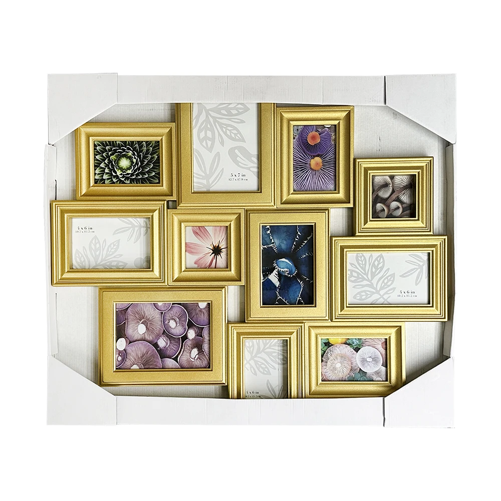 Hot Sale New Design 11 opening collage plastic (pp) photo frame  for wall decoration Picture Frame wholesale plastic frame