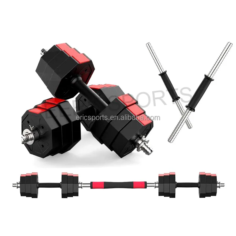 40kg 50kg environmentally friendly  adjustable plastic octagonal cement dumbbell mold  set kettlebell