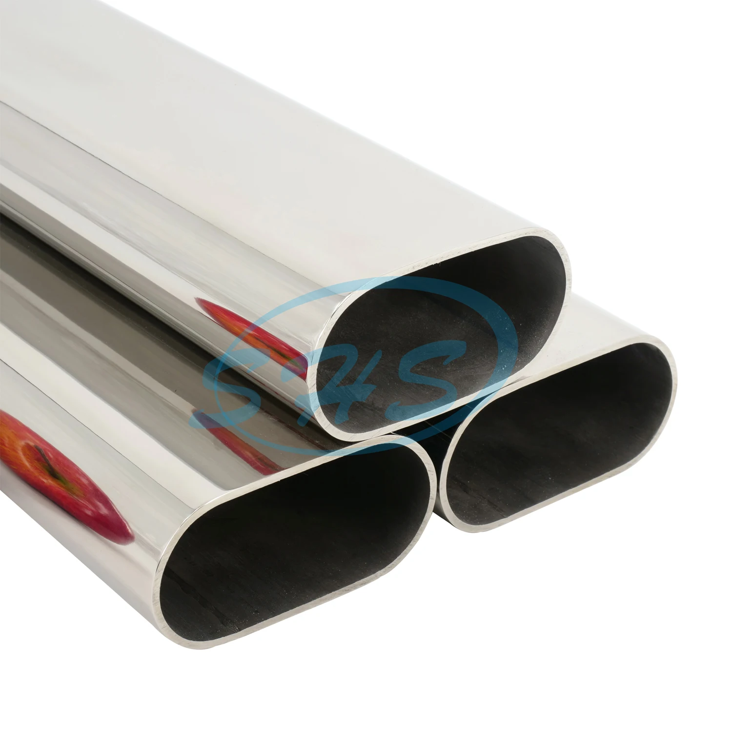 AISI 201 304 316L stainless steel flat sided oval tubes /pipes with mirror surface for handrail, building construction