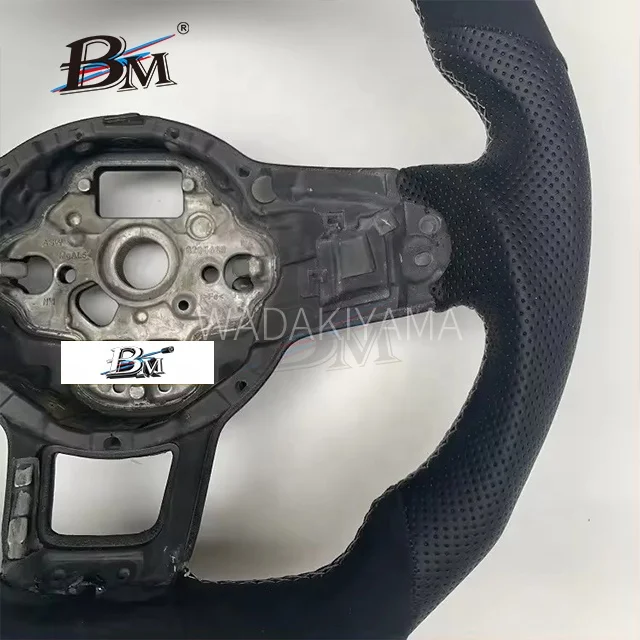 Черная Алькантара для Volkswagen Golf MK7/7 5 GTI R 2013 2014 2015 2016 2017 2018 2019 2020 аксессуары руля автомобиля от BM