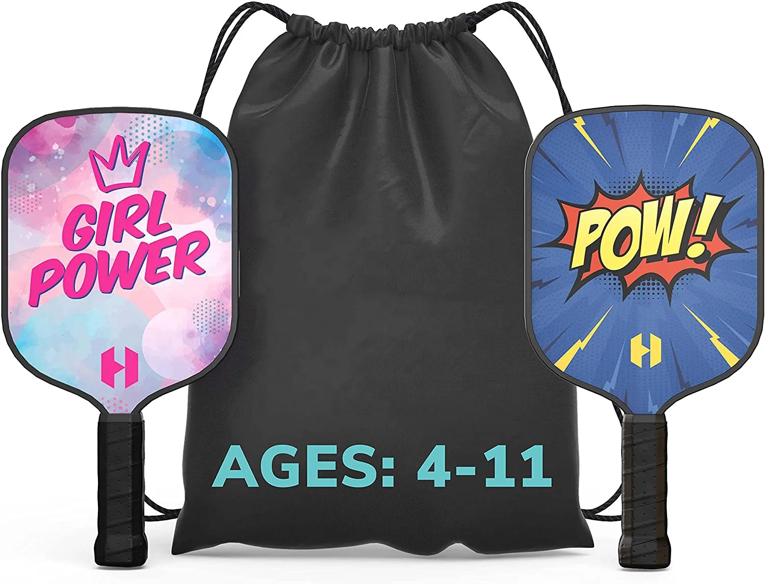 Pickleball paddles for kids lightweight honeycomb Graphite pickle ball carbon pickleball paddle racket set