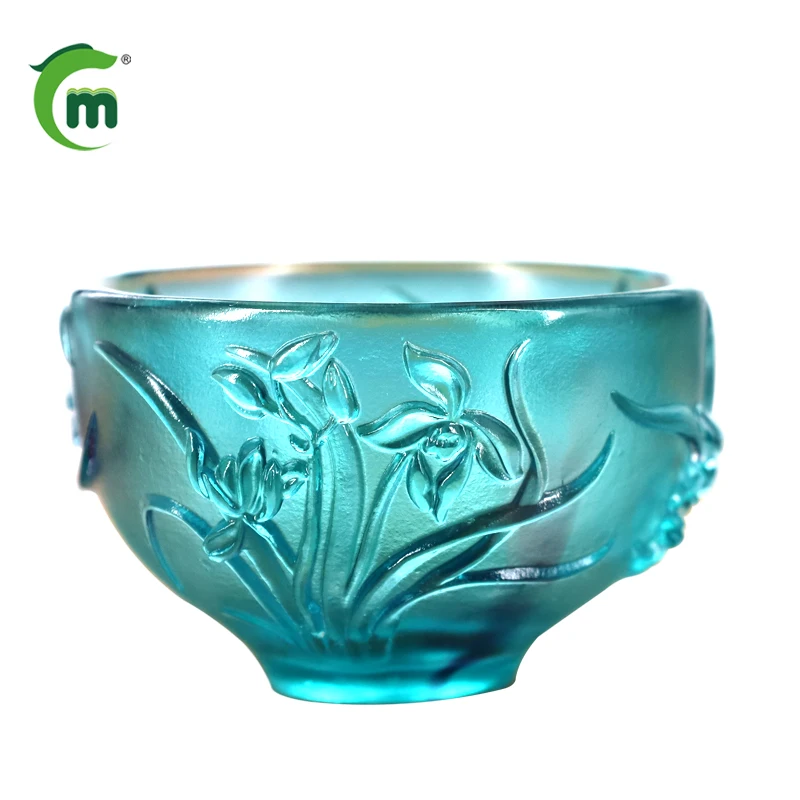 Wholesale Luxury Crystal Tea Cup Carvings For Home Usage Natural Tea Cup